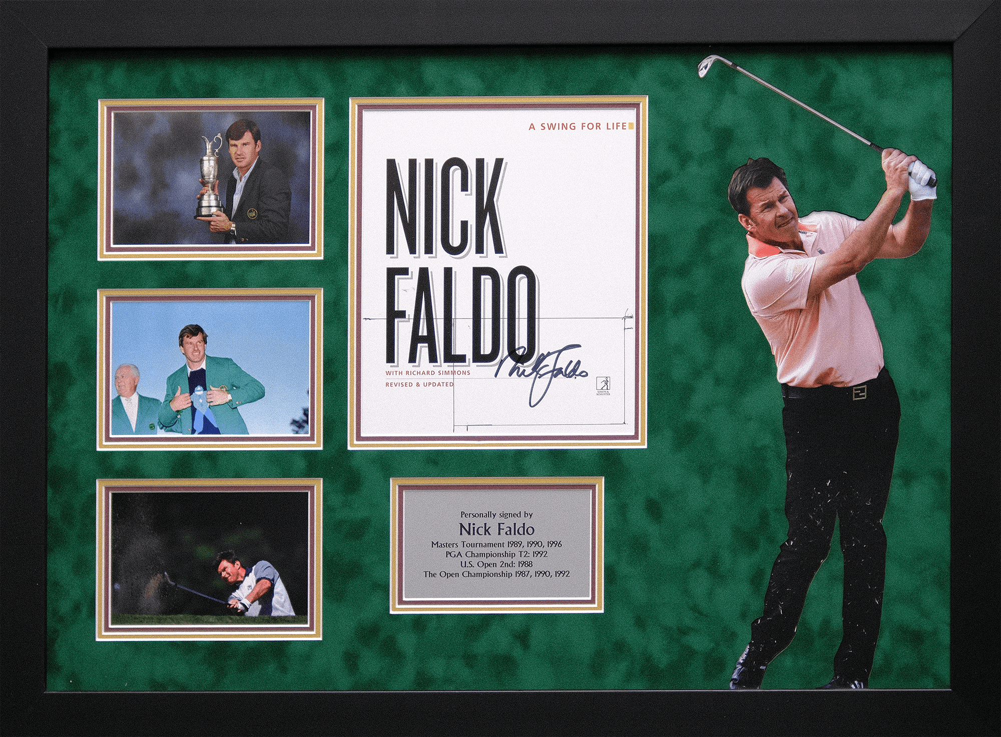 Nick Faldo Signed 12x8 Photograph Framed Display - Memorabilia Framers Shop